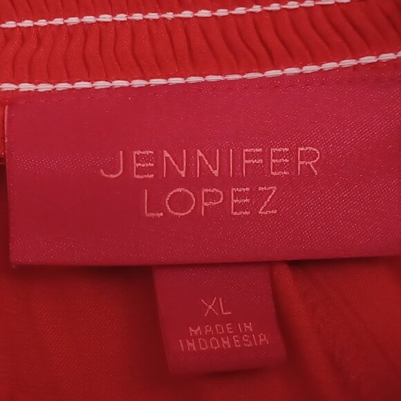 Women's Jennifer Lopez Lightweight Red Long Sleeve Blouse Size XL - Picture 3 of 8